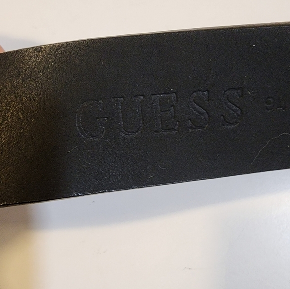 GUESS women's black  Bohemian embelished leather belt with metal backle M - Picture 11 of 13